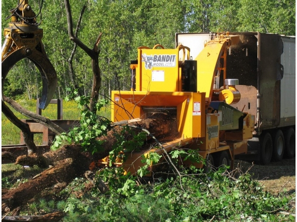 Biomasový štěpkovač celých stromů Bandit Model 2590