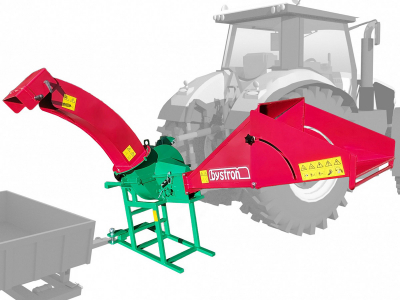Špalíkovač Bystroň Pirana Longa za traktor s připojením vlečky