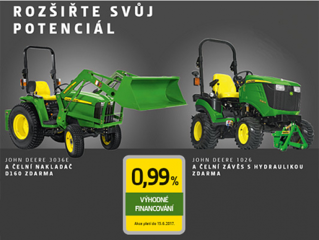 John Deere - Nakladač nebo závěs a sekačku?